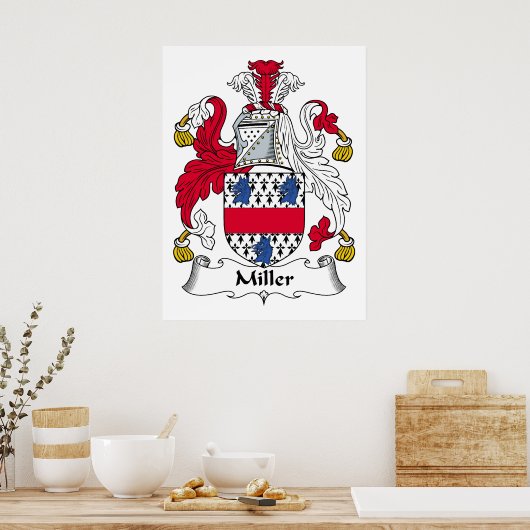 Miller Family Crest Poster (Keuken)