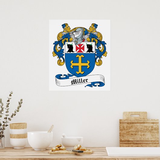 Miller Family Crest Poster (Keuken)