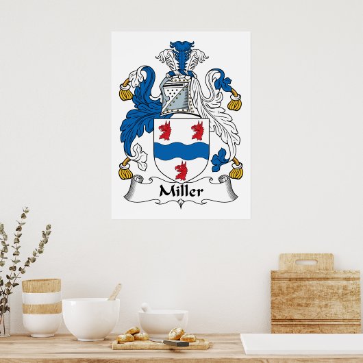 Miller Family Crest Poster (Keuken)