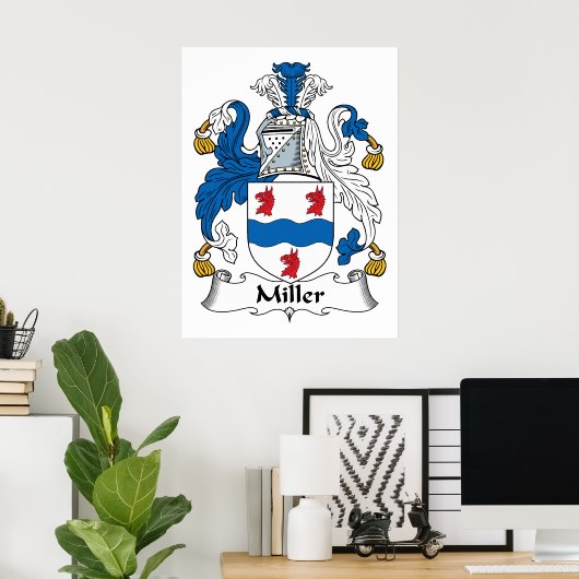 Miller Family Crest Poster (Thuiskantoor)