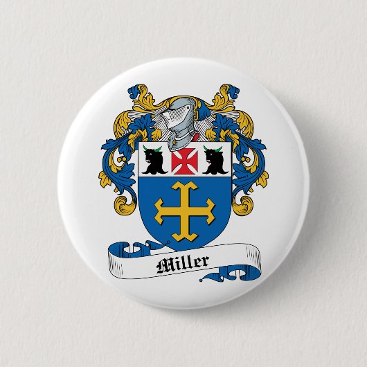 Miller Family Crest Ronde Button 5,7 Cm (Voorkant)