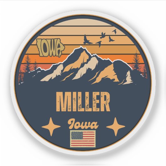 Miller, Iowa Sticker (Voorkant)