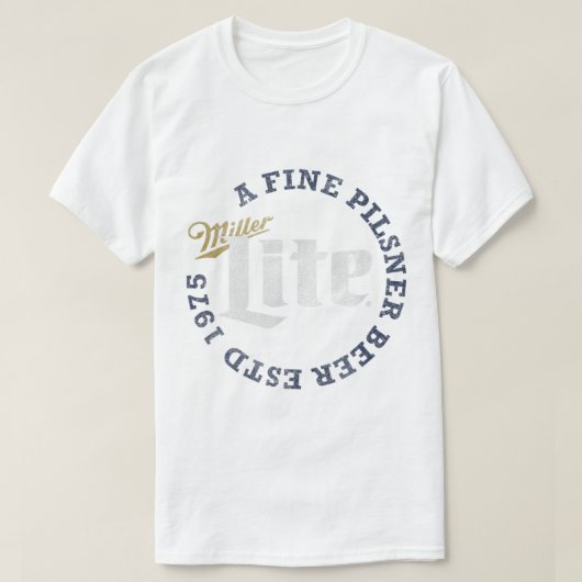 Miller Lite A Fine Pilsner Beer  Logo T-shirt (Design voorkant)