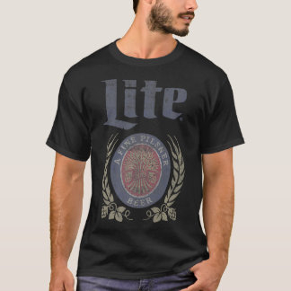 Miller Lite Worn  Beer Logo Premium T-shirt