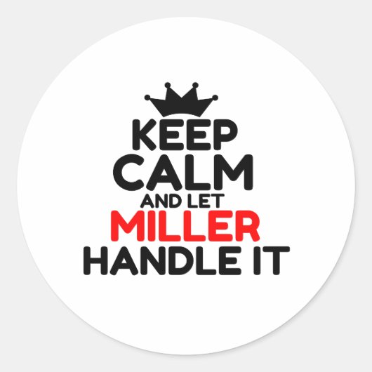 MILLER RONDE STICKER (Voorkant)