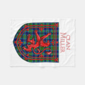 Miller Tartan Scottish Play Lion Rampant Fleece Deken (Voorkant (Horizontaal))