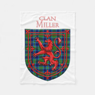 Miller Tartan Scottish Play Lion Rampant Fleece Deken