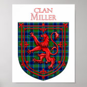 Miller Tartan Scottish Play Lion Rampant Poster (Voorkant)