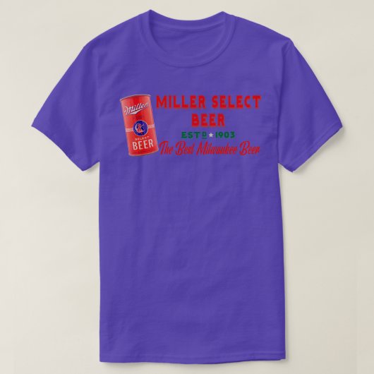  Miller - Uitgezochte Bier Ontwerp T-shirt (Design voorkant)