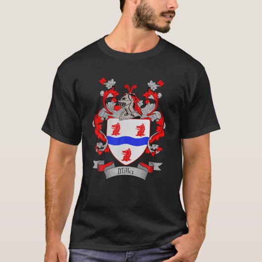 Miller wapenschild | Miller Familienaam Crest T-shirt (Voorkant)