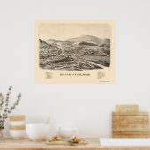 Millers Herfsten, MA Panorama Map - 1889 Poster (Keuken)