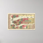 Miller's Kaart van de stad New York (1862) Canvas Afdruk (Voorkant)