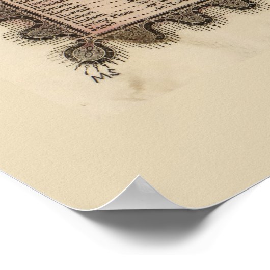 Miller's Kaart van de stad New York (1862) Poster (Hoek)