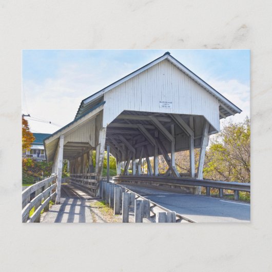 Miller's run Covered Bridge, Lyndon, Vermont Briefkaart (Voorkant)
