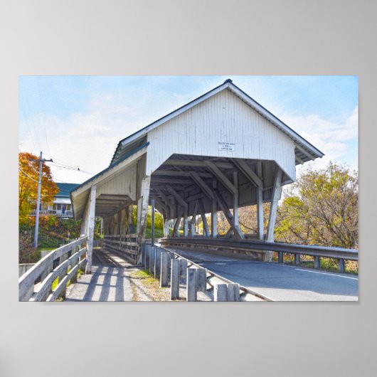 Miller's run Covered Bridge, Lyndon, Vermont Poster (Voorkant)