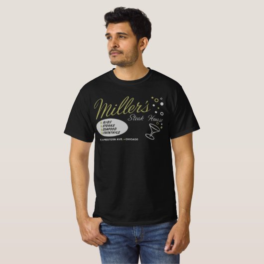 Miller's Steak House, Chicago, Illinois T-shirt (Voorkant volledig)