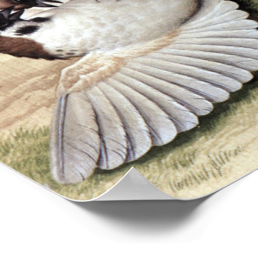 Millet bloemen en sojabonen bloesems Fine Art Poster (Hoek)