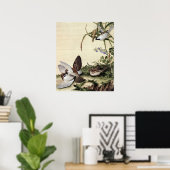 Millet bloemen en sojabonen bloesems Fine Art Poster (Thuiskantoor)