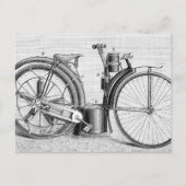 Millet Motorcycle, 1895 Briefkaart (Voorkant)