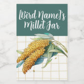 Millet Theme Treat Food Label Voedselcontainer Etiket (Enkel label)