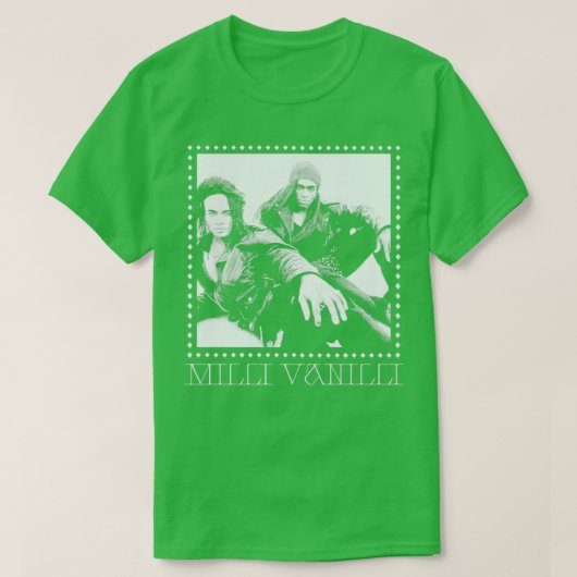 Milli Vanilli  stijl esthetisch design1 T-shirt (Design voorkant)