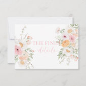 Millie Baby Shower Details Kaart met Bloemen (Achterkant)