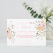 Millie Bloemen Baby Shower Details Kaart (Staand voorkant)