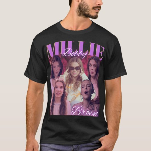 Millie Bobby Brown Aesthetic Collage  T-shirt (Voorkant)
