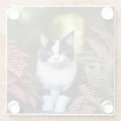 Millie de Ragdoll kat, Glazen Onderzetter (Achterkant)