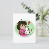 Millie en Cupcake Briefkaart (Staand voorkant)