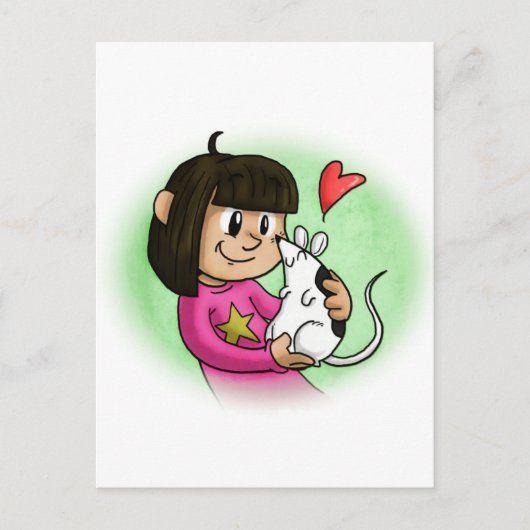 Millie en Cupcake Briefkaart (Voorkant)