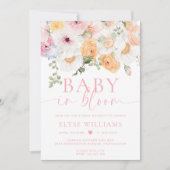 Millie Floral Baby in Bloom Baby shower Kaart (Voorkant)
