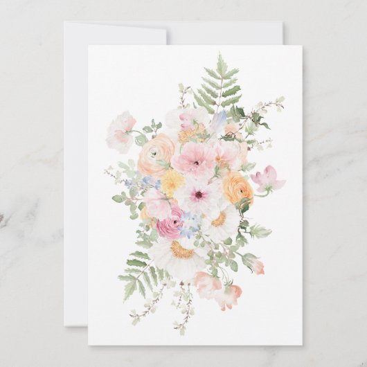 Millie Floral Baby in Bloom Baby shower Kaart (Achterkant)