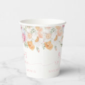 Millie Floral Baby in Bloom Baby shower Papieren Bekers (Rechts)