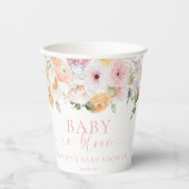 Millie Floral Baby in Bloom Baby shower Papieren Bekers (Voorkant)