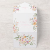 Millie Floral Baby shower All In One Uitnodiging (Buitenkant)