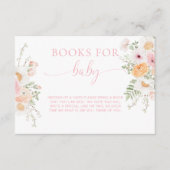 Millie Floral Baby shower Boeken voor Baby Verzoek Informatiekaartje (Voorkant)