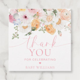 Millie Floral Baby shower Dank je wel Favor Bedankjes Labels