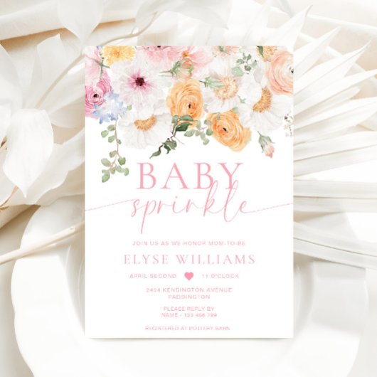 Millie Floral Baby Sprinkle Kaart