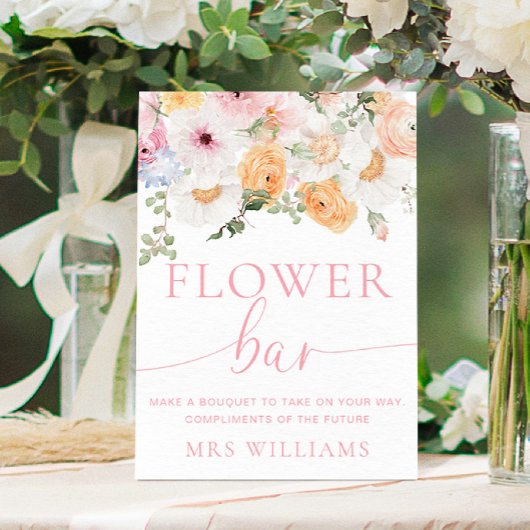 Millie Floral Bloem Bar Teken Poster
