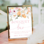 Millie Floral Boeket Bar Teken Poster