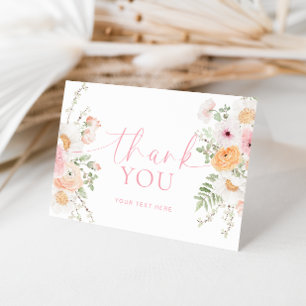 Millie Floral Bruiloft Dank Je Kaart