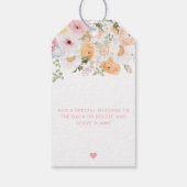 Millie Floral laat liefde bloeien gunst Cadeaulabel (Achterkant)