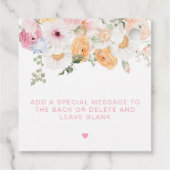 Millie Floral Liefde In Bloom Vrijgezellenfeest Bedankjes Labels (Achterkant)