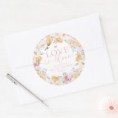 Millie Floral Liefde In Bloom Vrijgezellenfeest Ronde Sticker (Envelop)