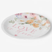 Millie Floral Love In Bloom Bruidsfeest Papieren Bordje (Gekanteld)