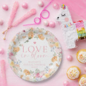 Millie Floral Love In Bloom Bruiloft Feest Papieren Bordje (Feest)
