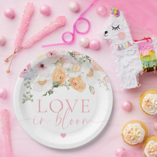 Millie Floral Love In Bloom Bruiloft Feest Papieren Bordje (Feest)