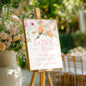 Millie Floral Love In Bloom Bruiloft Feest Welkom Poster