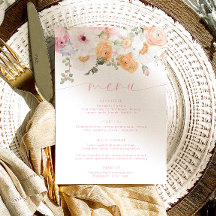 Millie Floral Menu & Bedankt